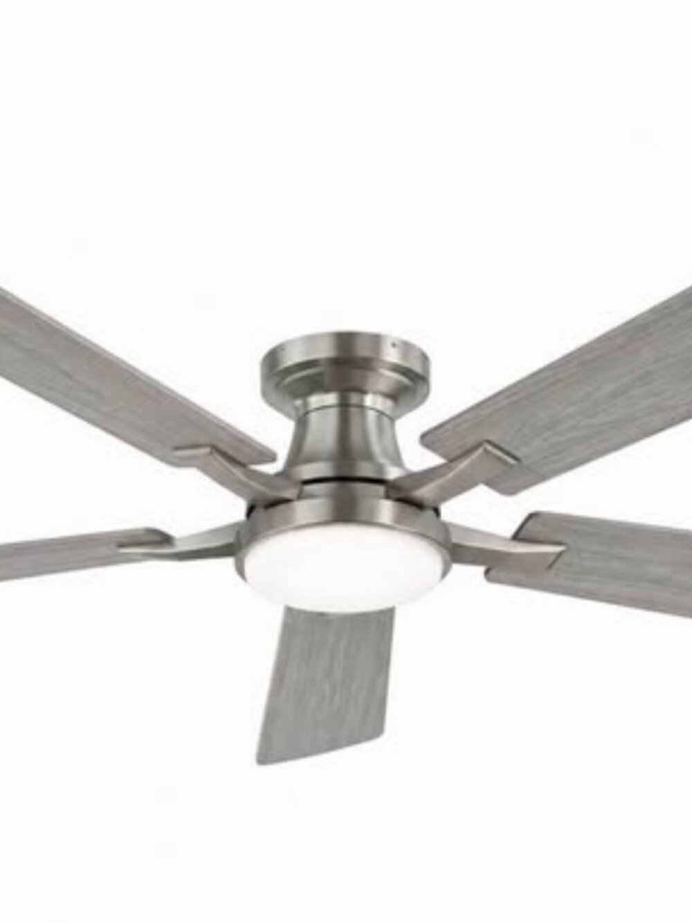 52 in. Smart Indoor silver Flush Mount Ceiling Fan